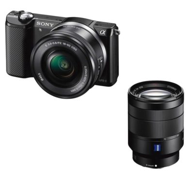 SONY a5000 Mirrorless Camera with 16-50 mm f/3.5-5.6 & 24-70 mm f/4 Lens Bundle